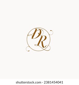 DR uniquely wedding logo symbol of your marriage and you can use it on your wedding stationary