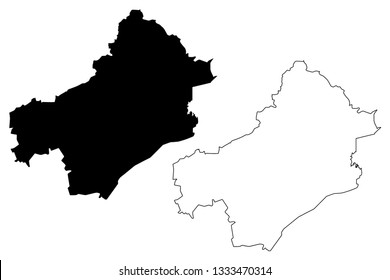 Draa-Tafilalet Region (Administrative divisions of Morocco, Kingdom of Morocco, Regions of Morocco) map vector illustration, scribble sketch Draa-Tafilalet map
