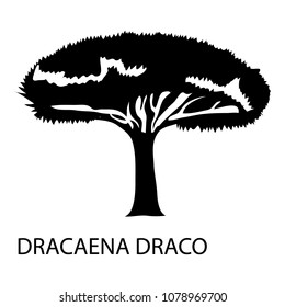 Dracaena draco icon. Simple illustration of dracaena draco vector icon for web