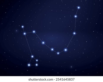 Draco constellation in night sky