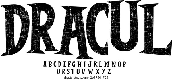 Dracul Gothic Horror Font - Tipo de Exibição de Vampiro Angustiado