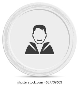 Dracula avatar. Vampire in costume icon.