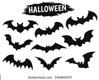 Dracula bat's shadow icon during the Halloween season.