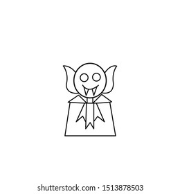 Dracula cartoon hallowen vector icon