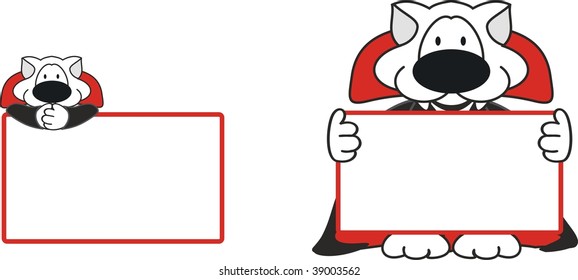 dracula cartoon in vector format with copyspace