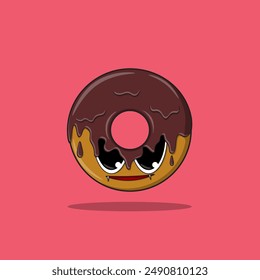 Dracula Donuts Groovy Character Ilustration