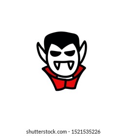 dracula doodle icon, vector illustration
