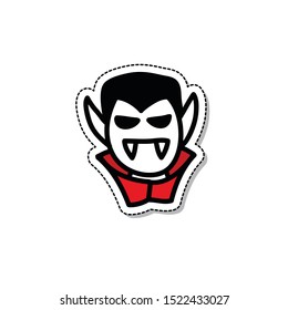 dracula doodle icon, vector illustration