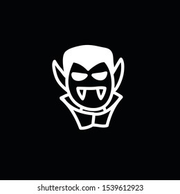 dracula doodle icon, vector illustration