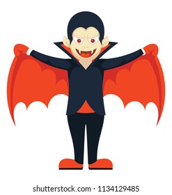 
Dracula face character with bat like wings forming bat dracula halloween character icon 
