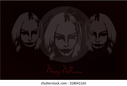 dracula face indoor vector for halloween