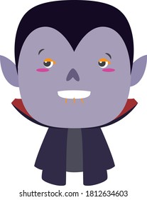 figura drácula con gestos faciales, sin fondo