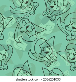 Dracula flat vector seamless pattern