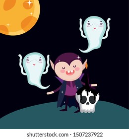 dracula ghost skull candles moon halloween