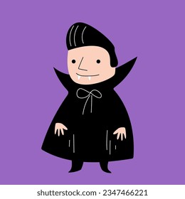 Dracula . Halloween cartoon characters . Vector .