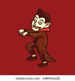 Dracula halloween character vector illustration