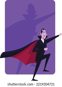 Dracula Halloween Character Vector Illustration