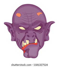 
Dracula having scary face 
