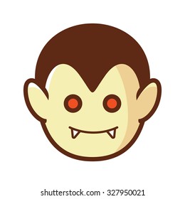 Dracula Head Cartoon Vector