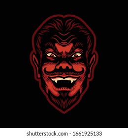 Diseño de logotipo de estilo retro de cabezal de dracula