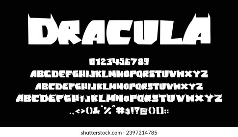 Dracula Horror Mostrar fuente Halloween Mejor Alfabeto Pincel Script Logotipo Tipo de letra Letras manuscritas