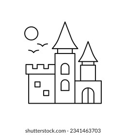 Dracula House icon design. isolated on white background. vector illustration