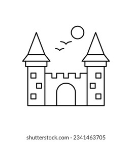 Dracula House icon design. isolated on white background. vector illustration