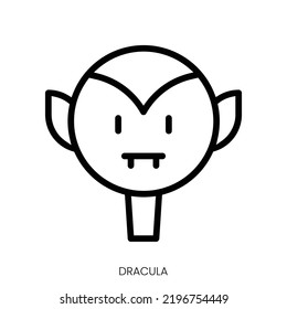 dracula icon. Line Art Style Design Isolated On White Background