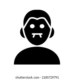 icono dracula o logotipo símbolo de signo aislado ilustración vectorial - iconos vectoriales de estilo negro de alta calidad
