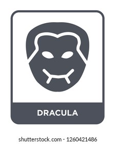 dracula icon vector on white background, dracula trendy filled icons from Education collection, dracula simple element illustration