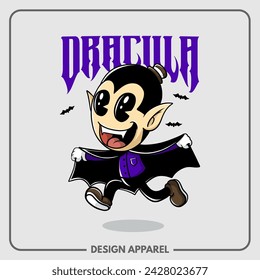 Dracula Illustration T Shirt and Apparel Printing Design