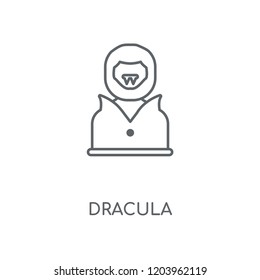 Dracula linear icon. Dracula concept stroke symbol design. Thin graphic elements vector illustration, outline pattern on a white background, eps 10.
