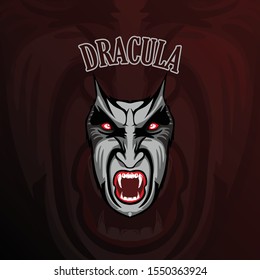 Dracula mascot logo design vector