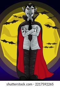 Dracula Smile Vector Design Illustration