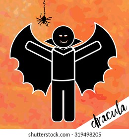 Dracula  Vampire  decal grunge background 