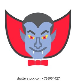 Dracula Vampire flat icon, halloween and scary, horror sign vector graphics, a colorful solid pattern on a white background, eps 10.