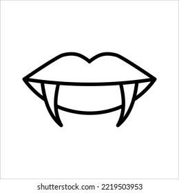 Dracula vampire line icon, bat and halloween, creature sign, vector illustration on white background.