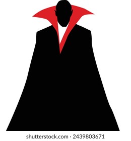 Dracula Vampire wearing a long black cape