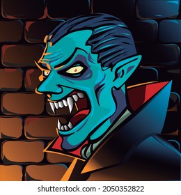 Drácula - pinta de arte vectorial - imagen de clip de halloween