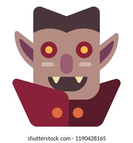 A dracula vector illustration in flat color design