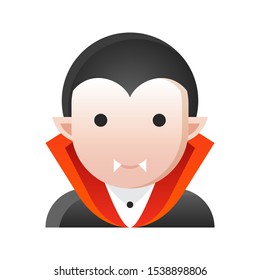 Dracula vector illustration, Halloween gradient design icon