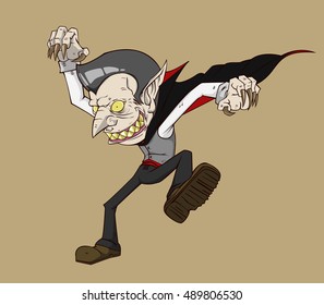 Dracula vector and illustration. monster in Halloween night