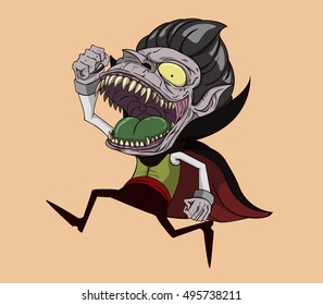 Dracula vector and illustration. monster in Halloween night