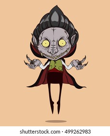 Dracula vector and illustration. monster in Halloween night