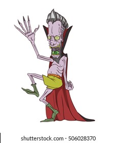 Dracula vector and illustration. monster in Halloween night