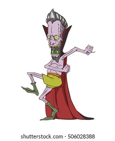 Dracula vector and illustration. monster in Halloween night