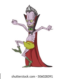 Dracula vector and illustration. monster in Halloween night