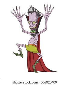 Dracula vector and illustration. monster in Halloween night