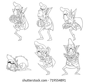 Dracula vector and illustration. monster in Halloween night