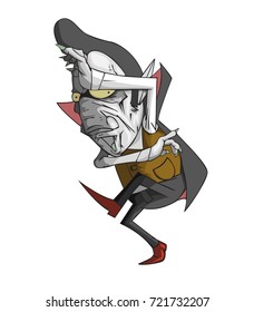 Dracula vector and illustration. monster in Halloween night